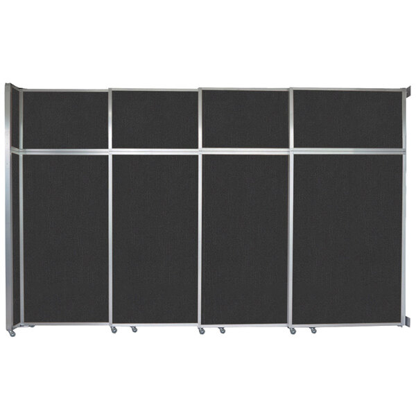 Versare 1072402 Black Operable Wall Sliding Room Divider 12' 8" x 8