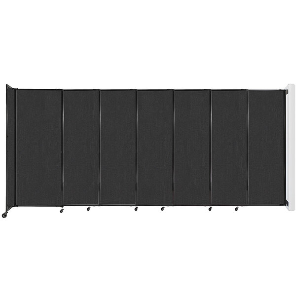 Versare 7482702 Black StraightWall WallMounted Sliding Room Divider