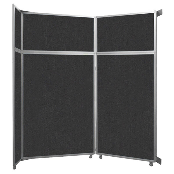 Versare Black Operable Wall Folding Room Divider