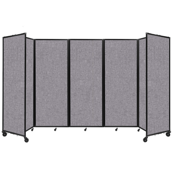 Versare 1190508 Cloud Gray Foldable Room Divider 360 14' x 7' 6"