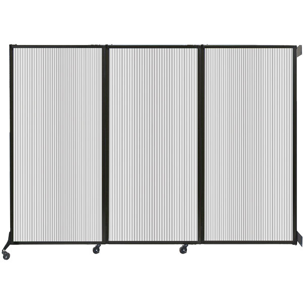 Versare Clear Poly Wall-Mounted Quick-Wall Folding Room Divider