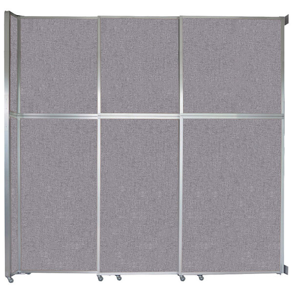 Versare 10723081 Cloud Gray Operable Wall Sliding Room Divider 9' 9