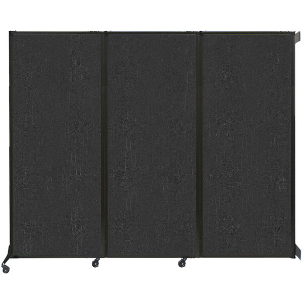 Versare 1824102 Black WallMounted QuickWall Folding Room Divider 8