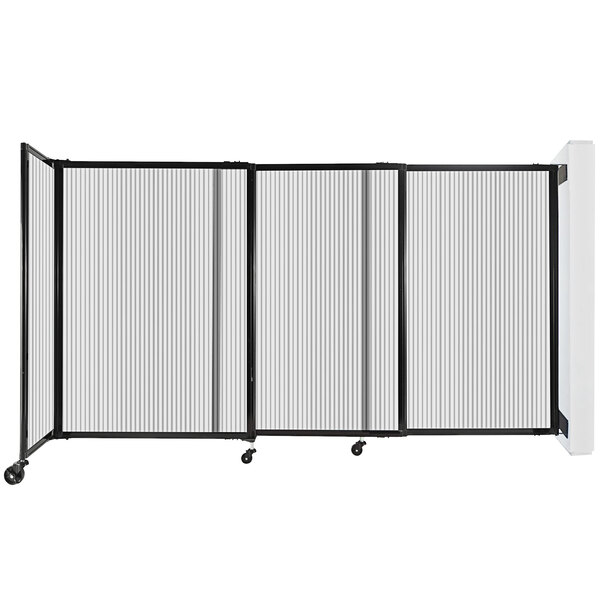 Versare Clear Poly Wall-Mounted StraightWall Sliding Room Divider