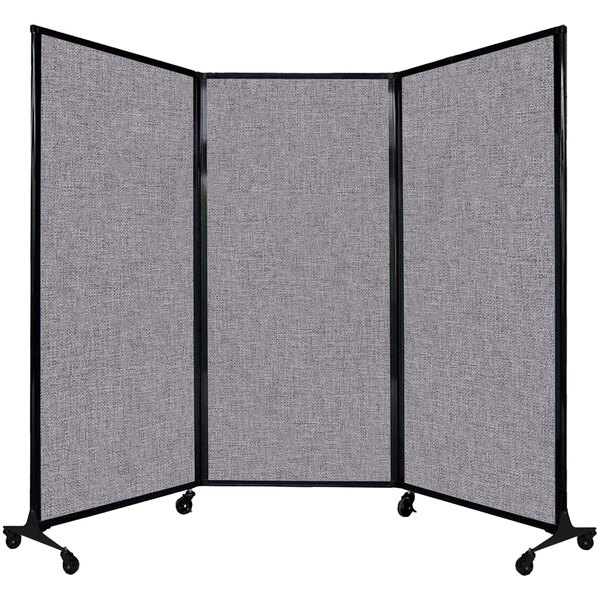 Versare Cloud Gray Quick-Wall Folding Portable Room Divider