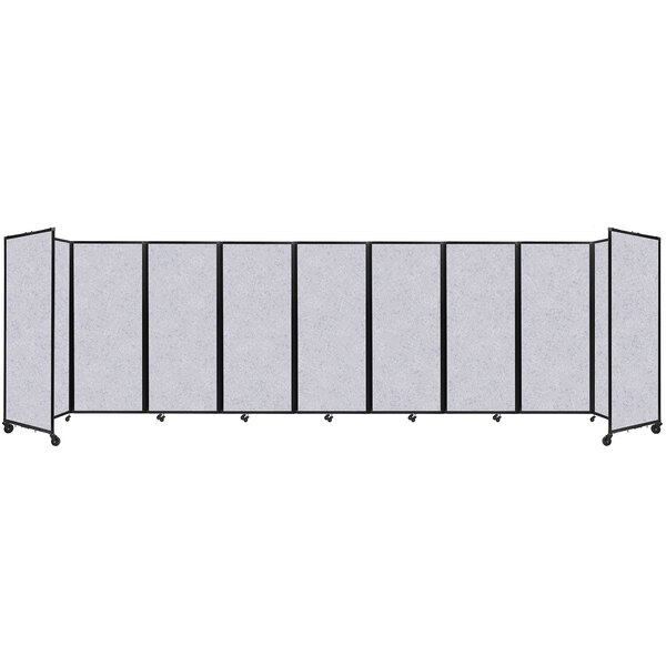 A Versare marble gray SoundSorb room divider with four panels.