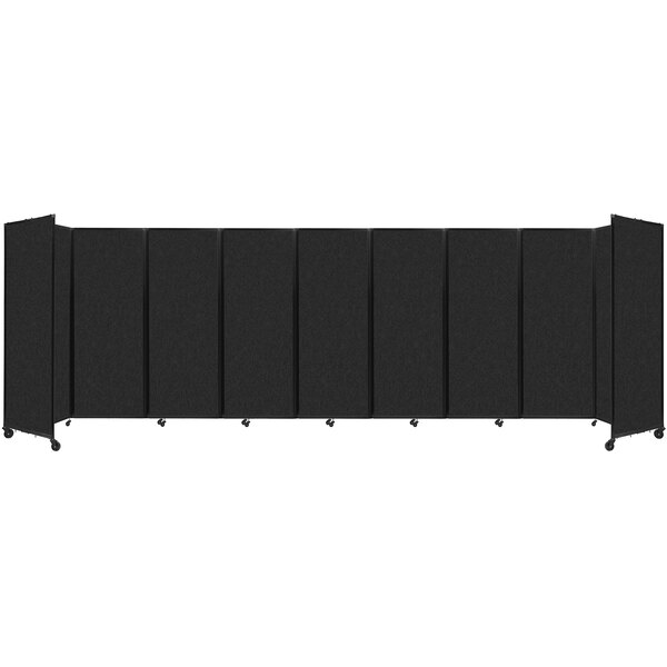 Versare 1934404 Black SoundSorb Folding Room Divider 360 25' x 7' 6"