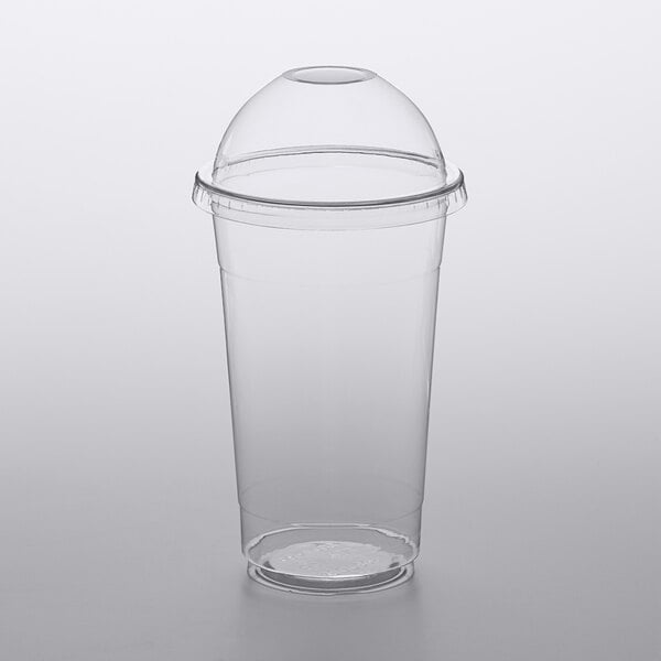 Plain PP Plastic Glass with Dome Lid