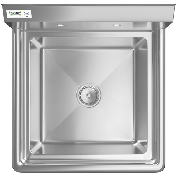 A Regency stainless steel one compartment commercial sink.