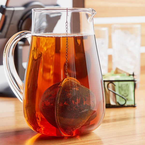 Iced Tea Pitcher: Glass Tea Pitcher with Infuser