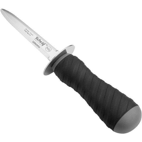 Schraf 3" Boston Style Oyster Knife with Guard and Hourglass TPRgrip Handle