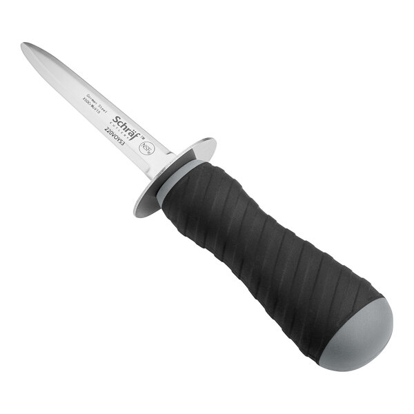 Schraf 3 Boston Style Oyster Knife with Guard and Hourglass TPRgrip Handle