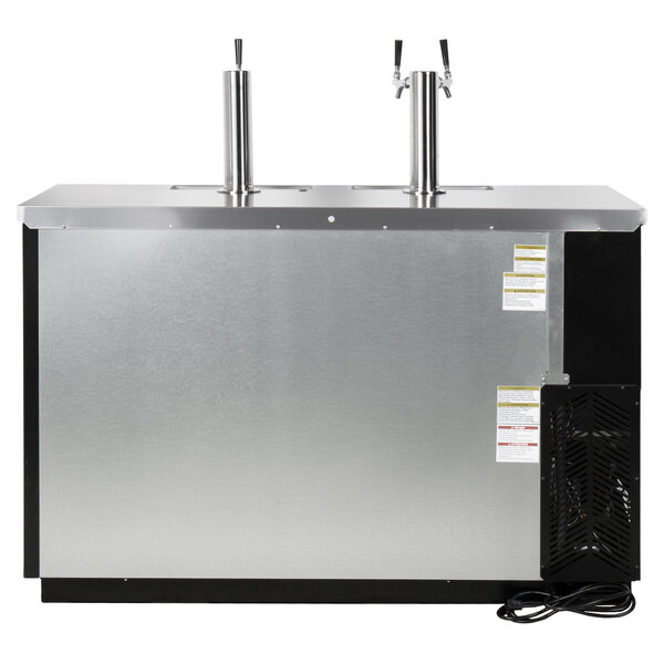 BeverageAir DD58HC1BWINE 1 Single and 1 Double Tap Kegerator Wine