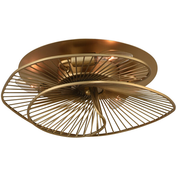A Kalco Aurora ceiling light with a Nordic brass finish.