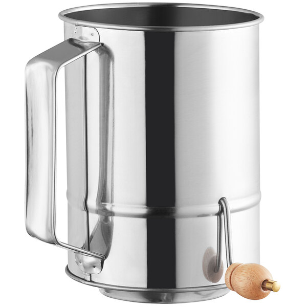 Fox Run 4 Cup Stainless Steel Rotary Flour / Powdered Sugar Sifter