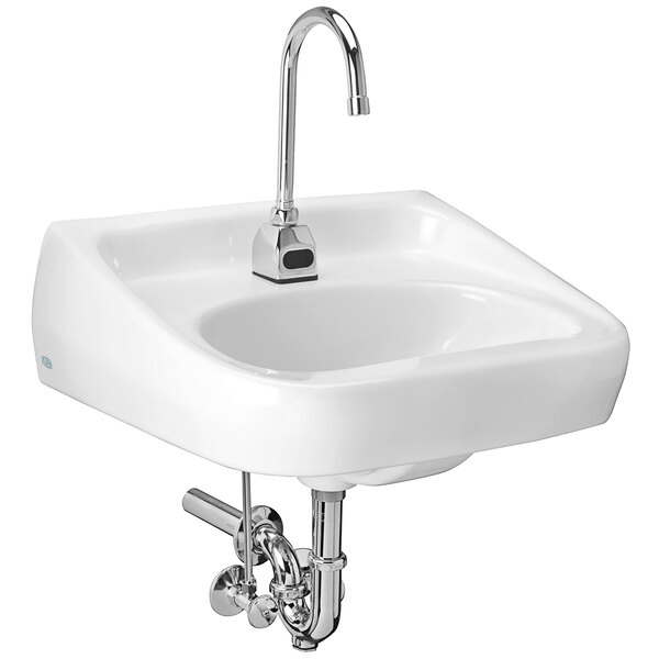 Zurn Elkay One Z.L1.S Sensor Faucet Lavatory System with Wall Hung Lavatory 20" x 18" Bowl