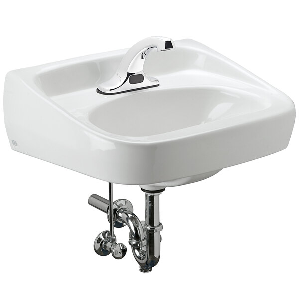 Zurn One Z.L6.S Manual Faucet Lavatory System with Wall Hung Lavatory - 20" x 18" Bowl