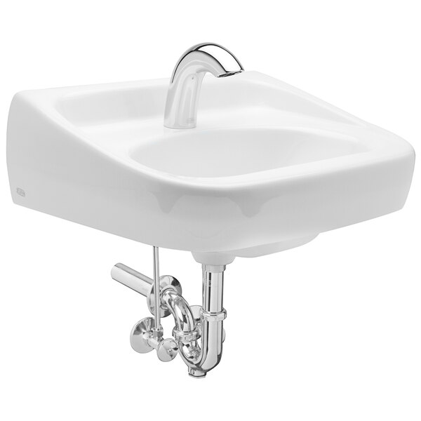 Zurn One Z.L3.S Sensor Faucet Lavatory System with Wall Hung Lavatory - 20" x 18" Bowl