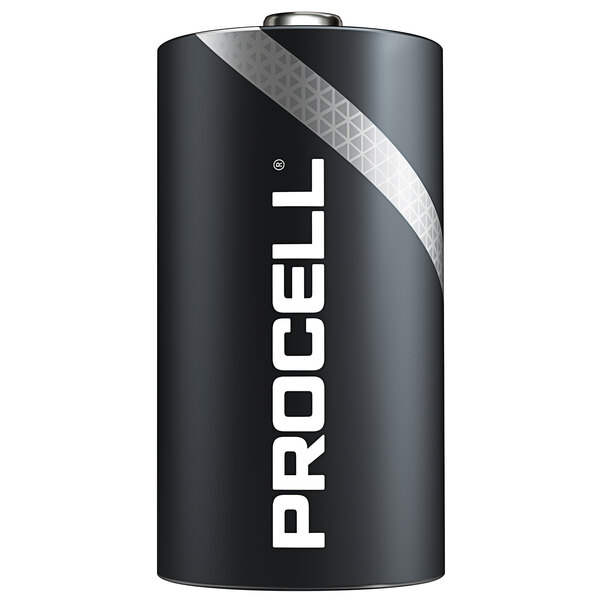 A black pack of Duracell Procell D batteries with white text.