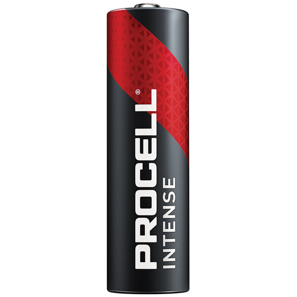 A black and red package of Duracell Procell Intense Power AA batteries.