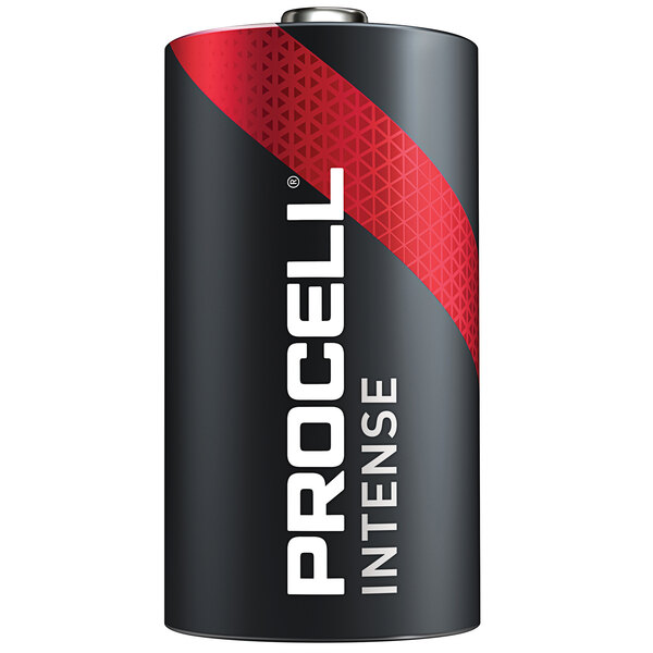 A red and black Duracell Procell battery package.