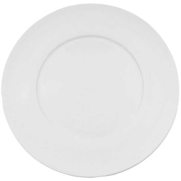 A CAC Paris white porcelain plate with a round edge.