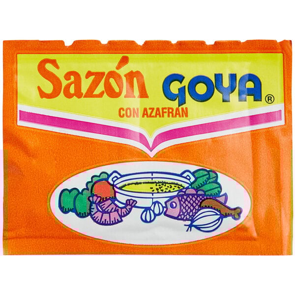 Goya 3.52 oz. Sazon with Saffron Seasoning Packets 20/Box