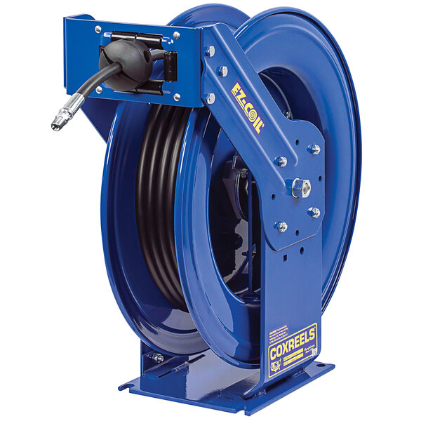 Coxreels EZ-THP-1100 EZ-COIL Spring Rewind Truck Mount Grease and Hydraulic  Oil Hose Reel with (1) High Pressure 1/4 x 100' Hose - 5000 PSI