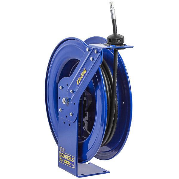 Coxreels EZ-HP-350 EZ-COIL Spring Rewind Heavy-Duty Grease and Hydraulic  Oil Hose Reel with (1) High Pressure 3/8 x 50' Hose - 4000 PSI