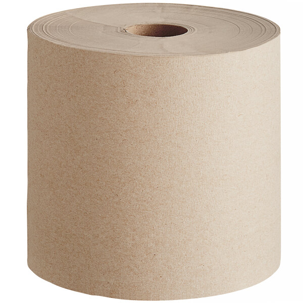 Lavex 8 Natural Kraft Hardwound Paper Towel, 1000 Feet / Roll - 6/Case