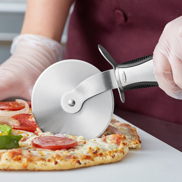 OXO 50781 SteeL 4" Stainless Steel Pizza Cutter with Thumb Guard