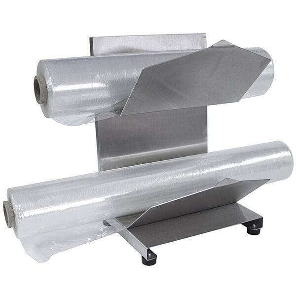 Heat Seal 83-2 Stainless Steel Perforated Film Dispenser - 2 Roll Capacity