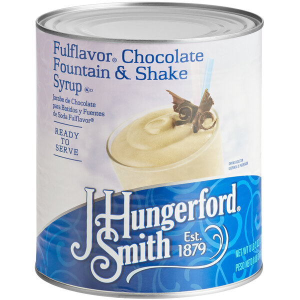 J. Hungerford Smith Fulflavor Chocolate Fountain & Milkshake Syrup 10 Can