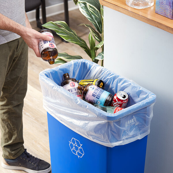 Clear and Blue Recycling Bags