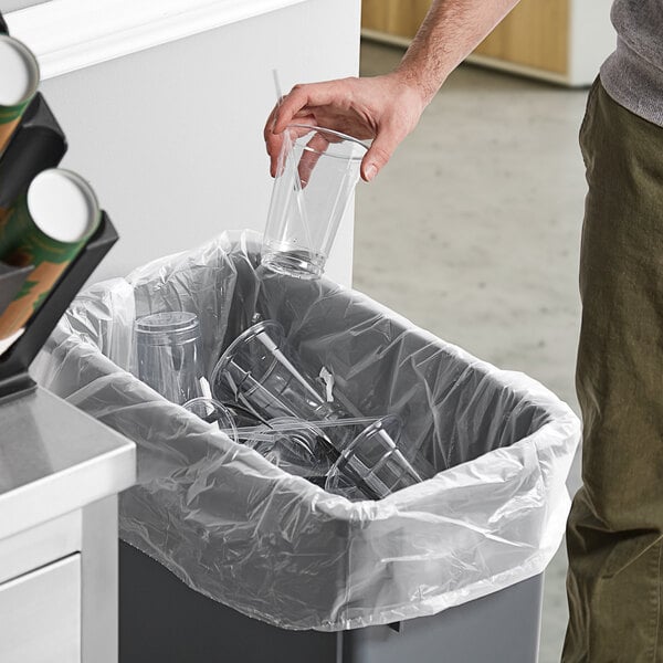 30 Gallon Trash Bags, Clear, Low Density - 250/Case