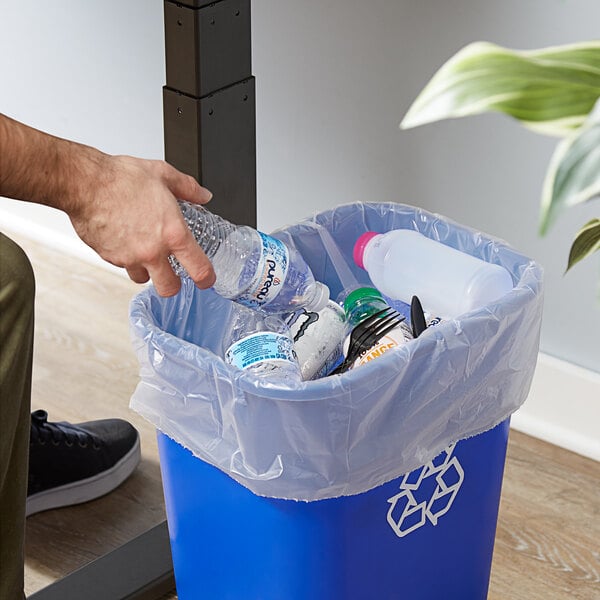 Clear and Blue Recycling Bags