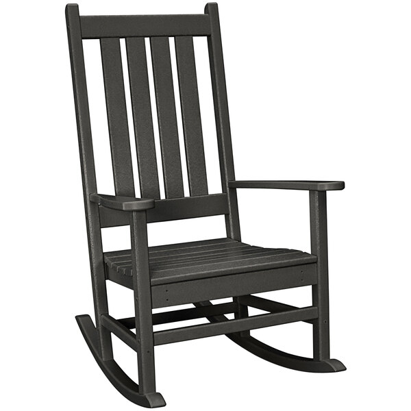 POLYWOOD R140BL Vineyard Black Rocking Chair