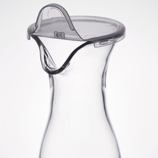 GET BW1050CL 18 oz. Customizable Polycarbonate Wine / Juice Decanter with Lid