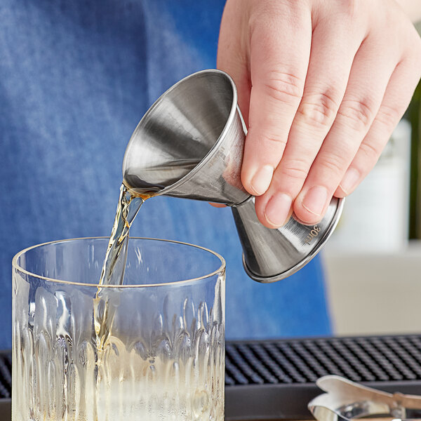 TableCraft 1 oz. & 1.5 oz. Stainless Steel Jigger 1205