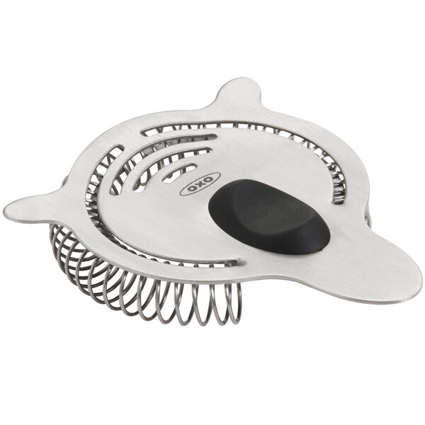 OXO 1058016 SteeL™ 4 1/2" Stainless Steel 2Prong Cocktail Strainer