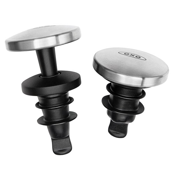OXO 3113600 SteeL 2-Count Expanding Spill-Proof Wine Stoppers