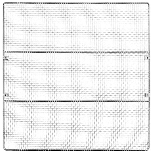 A close-up of an Avantco Donut Screen with a wire mesh grid.