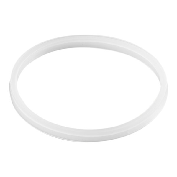 A white circle with a hole in it.