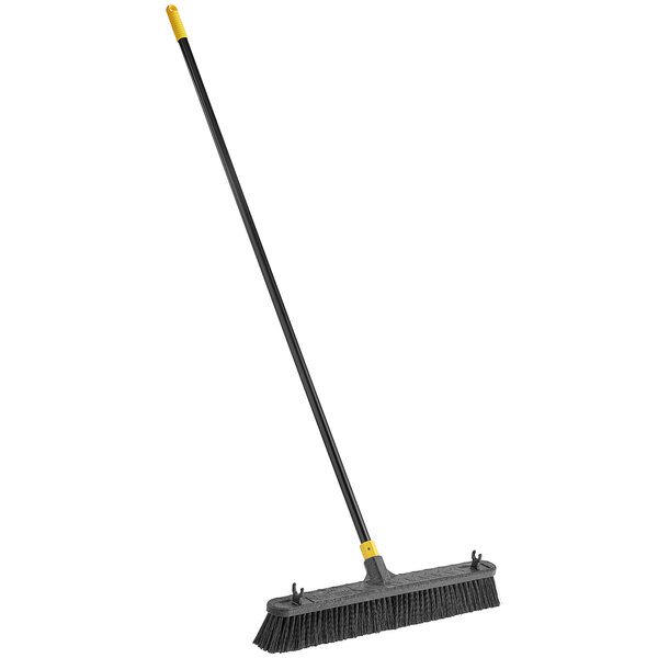 Quickie 533 Bulldozer 24" Smooth Surface Push Broom with 60" Handle
