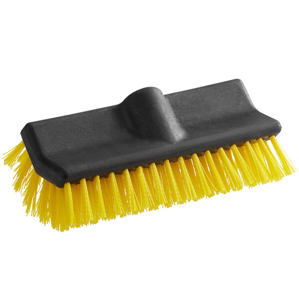 Quickie 253ZQK 10" BiLevel Floor Scrub Brush with Poly Fiber Bristles