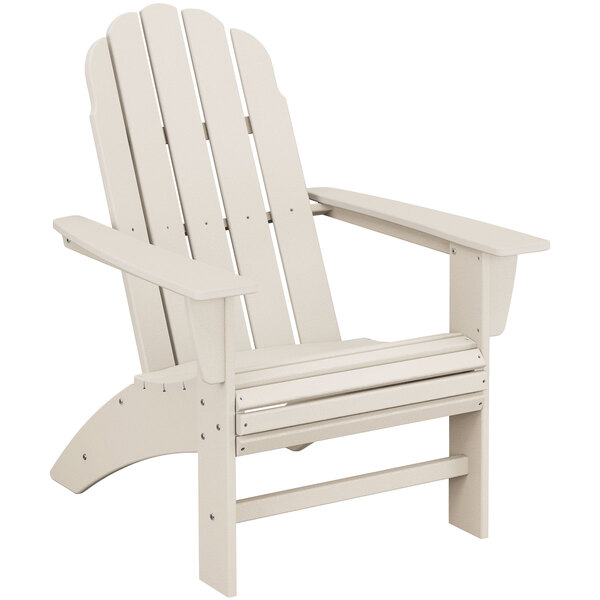 POLYWOOD AD600SA Vineyard Sand Curveback Adirondack Chair