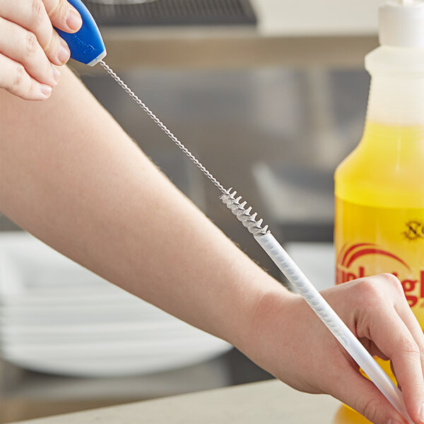 Straw Cleaning Brush, Stainless Steel at WebstaurantStore