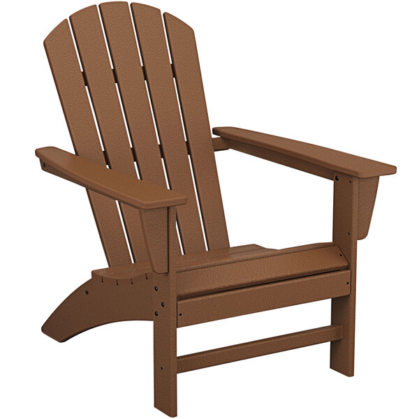 POLYWOOD Nautical Teak Adirondack Chair