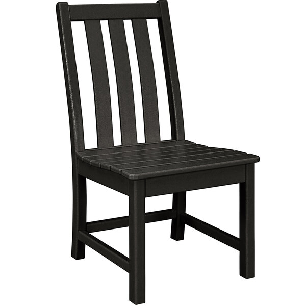 POLYWOOD Vineyard Black Dining Side Chair