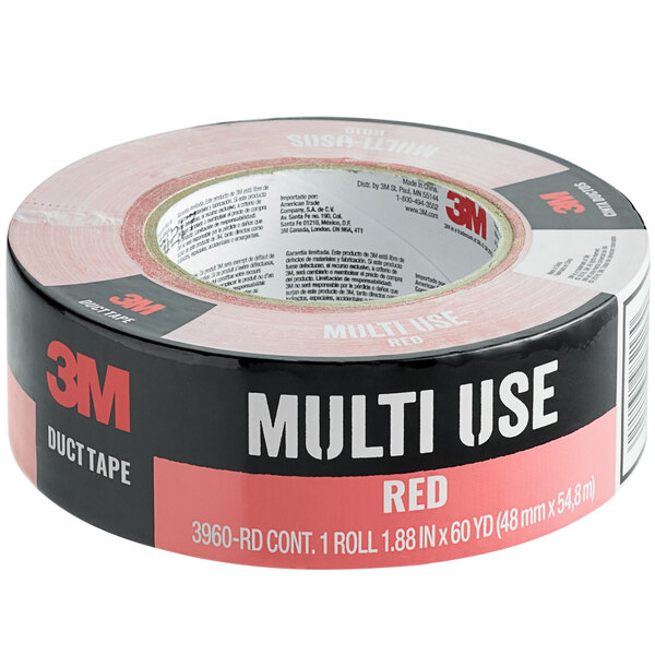 3M 1 7/8" x 60 Yards Red MultiUse Duct Tape 3960RD